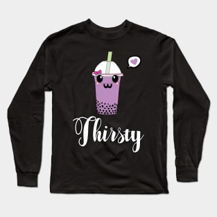 Thirsty Kawaii Bubble Tea Love Long Sleeve T-Shirt